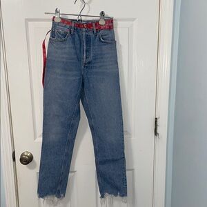 AGOLDE Riley High Rise Straight Cropped Jeans